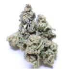 Birthday Cake Kush cannabis flower with frosty dense buds and crystal trichomes from Omybuds