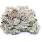 King Kush premium indica cannabis flower with dense frosty buds and high THC content
