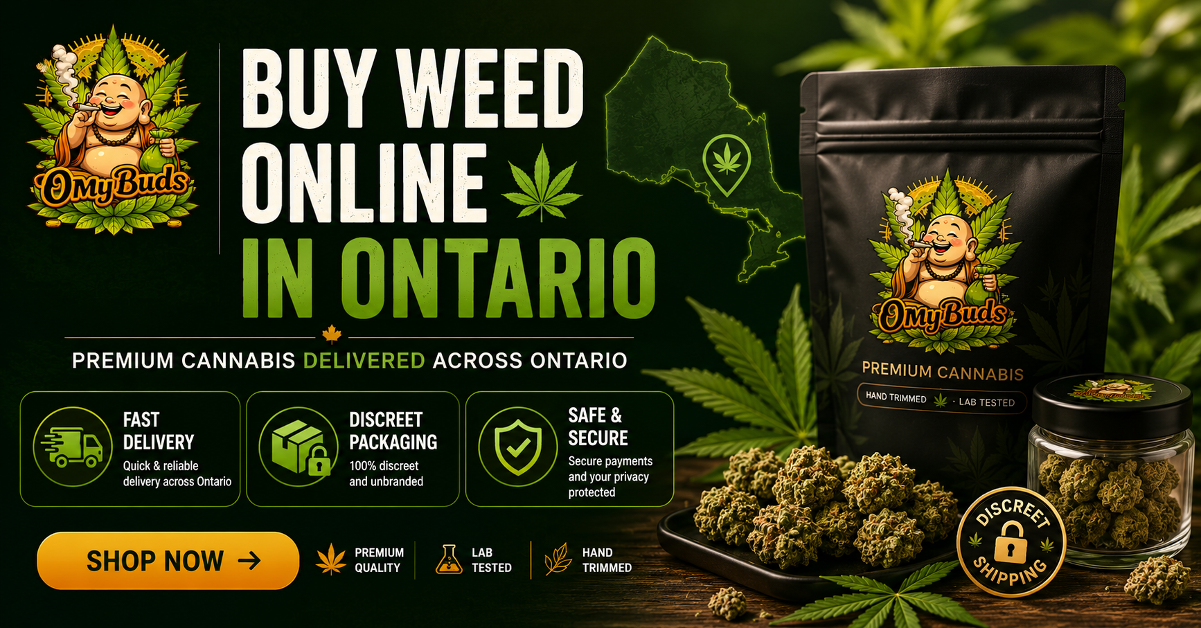 Weed delivery Ontario with fast and discreet same-day service